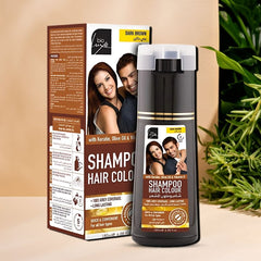 HAIR COLOUR SHAMPOO DARK BROWN