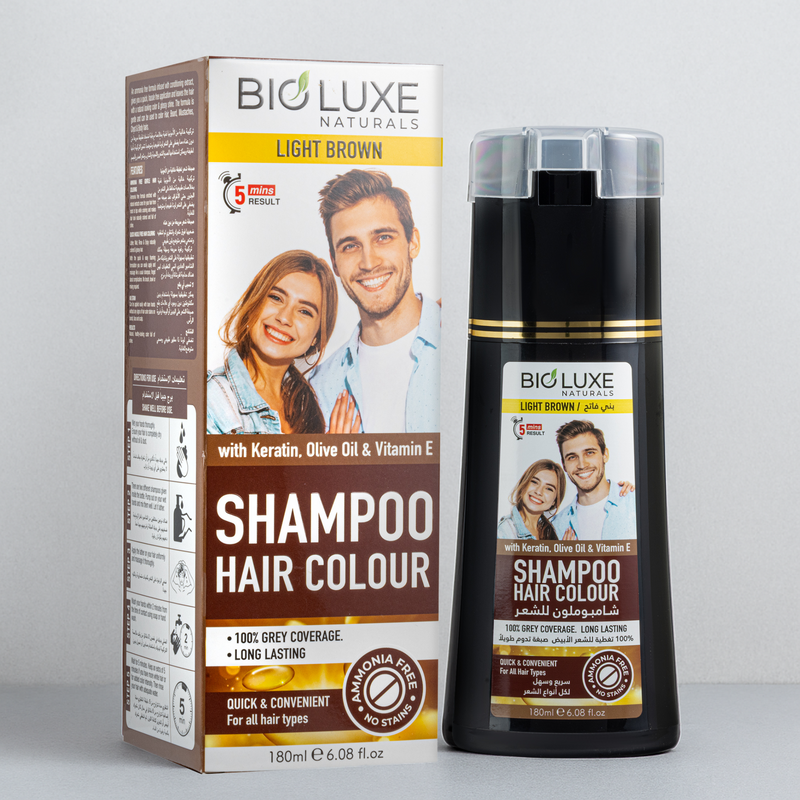HAIR COLOUR SHAMPOO LIGHT BROWN 180ML